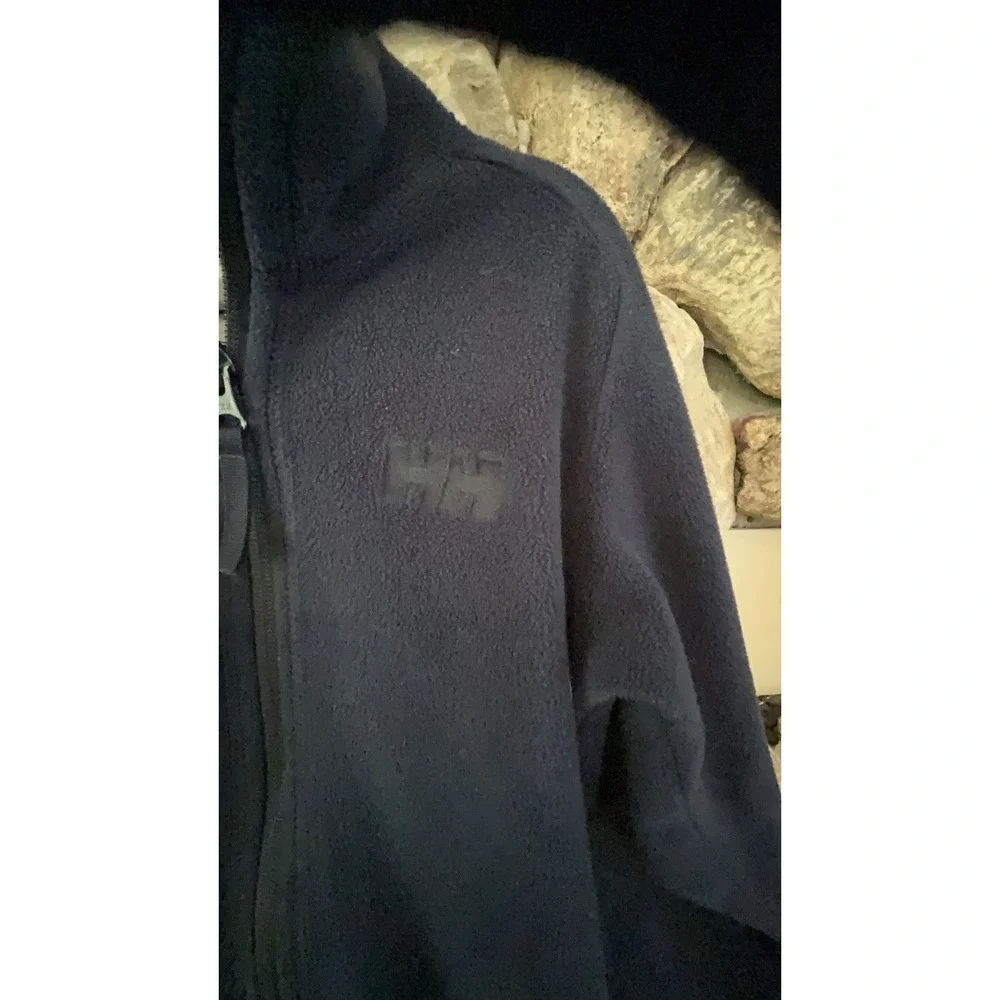 Helly Hansen 6 Navy Blue Fleece Jacket full Zip Small Embroidered Logo kids